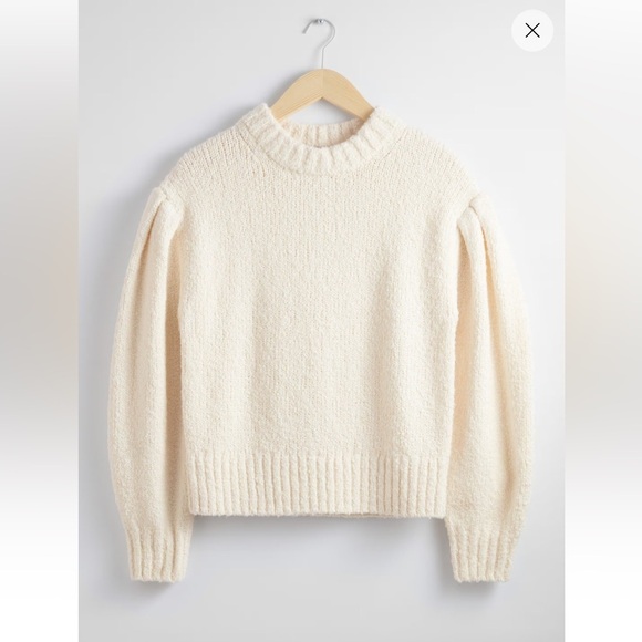 & other stories cream oversized knit sweater - Picture 1 of 5